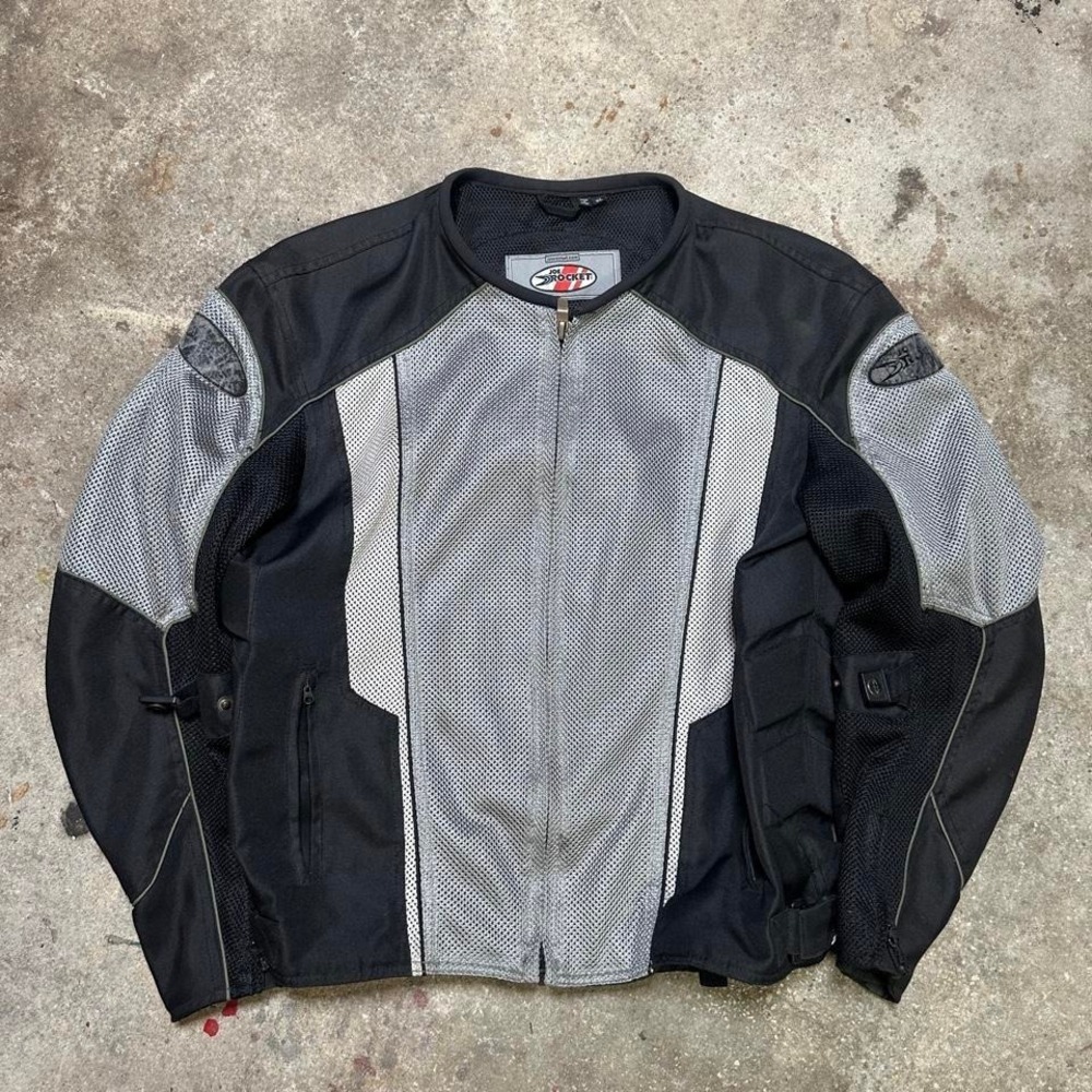 Joe Rocket black & grey mesh breathablr motorcycle jacket Size XL